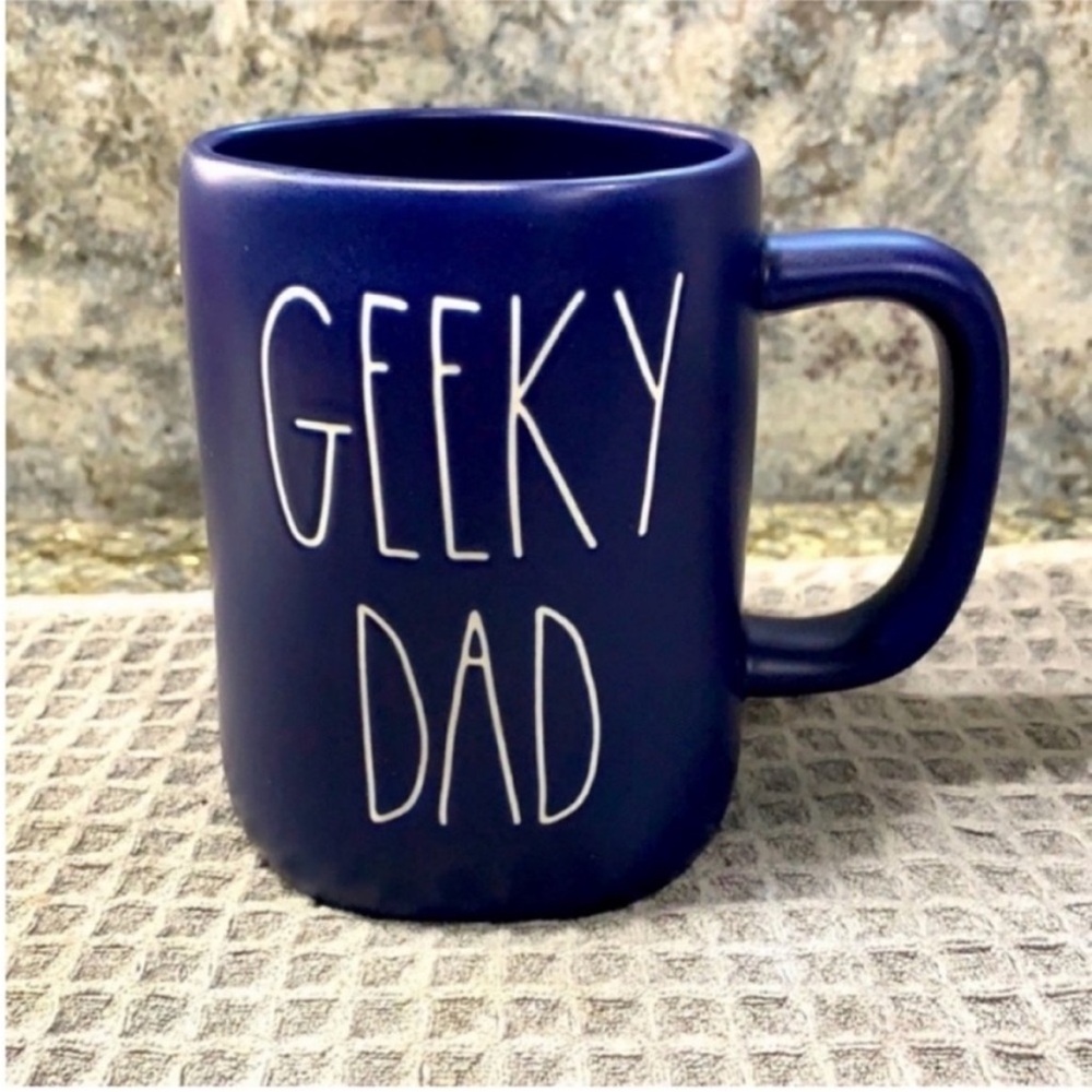 Rae Dunn “Geeky Dad” Mug – Navy Blue – NWT – 16 oz